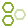 A green line art icon of three hexagons in a honeycomb arrangement, representing the structured and interconnected nature of professional commercial cleaning services.